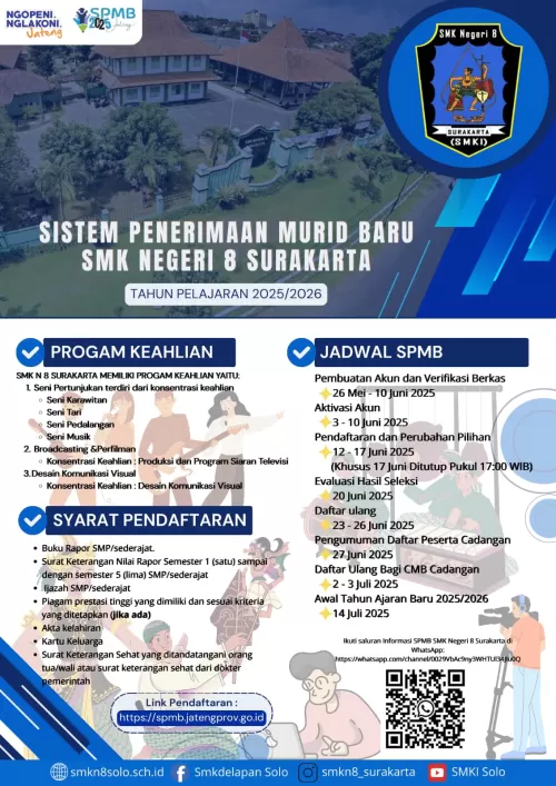 [ info ] Jalur Prestasi Khusus SMK NEGERI 8 Surakarta